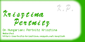 krisztina pertnitz business card